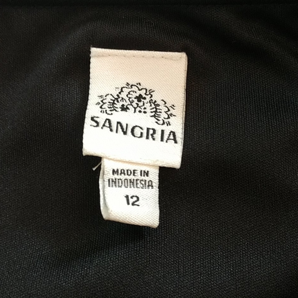 Sangria Fitted Black Dress Size 12 - Picture 9 of 12